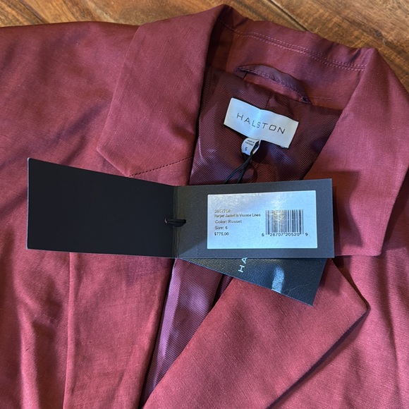 Halston Harper jacket in viscose linen, sz 6, NWT - Picture 9 of 12